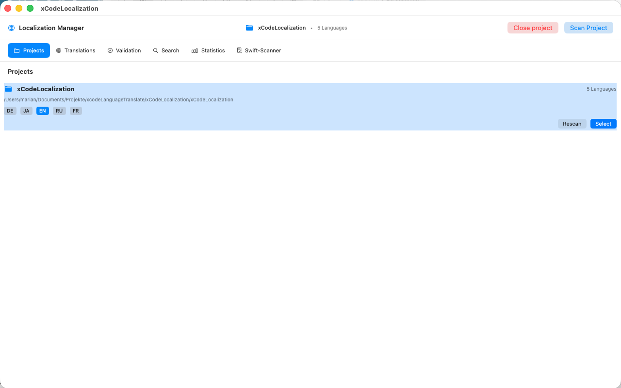 xCodeLocalization Screenshot 1
